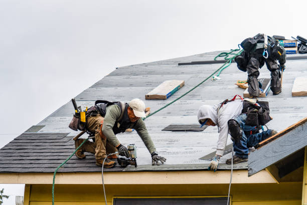 Professional Roofing technician working in Trumbull, CT